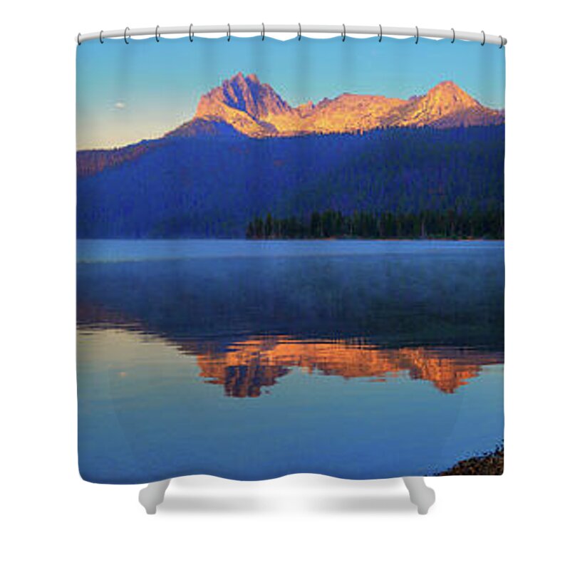 Redfish Lake Shower Curtain featuring the photograph Redfish Lake Dawn by Greg Norrell