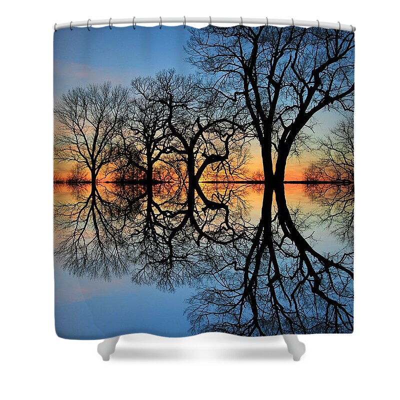 Sunset Shower Curtain featuring the photograph Reflecting on Tonight by Chris Berry