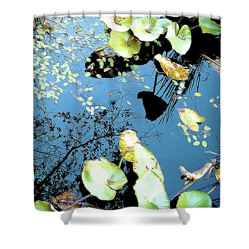 Wetlands Shower Curtain featuring the photograph Reflecting Pond by Linda Carruth