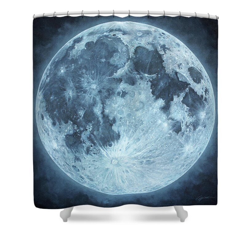 Luna Shower Curtain featuring the painting Reflection by Lucy West