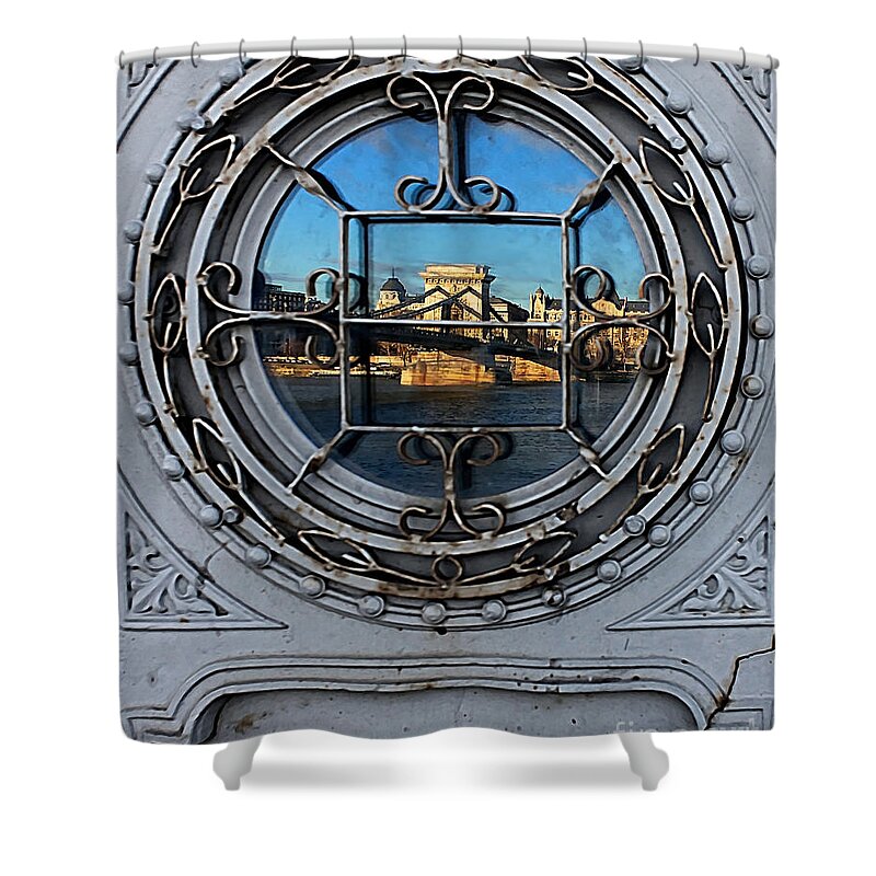 Budapest Shower Curtain featuring the photograph Reflections of Budapest by Peter Kennett