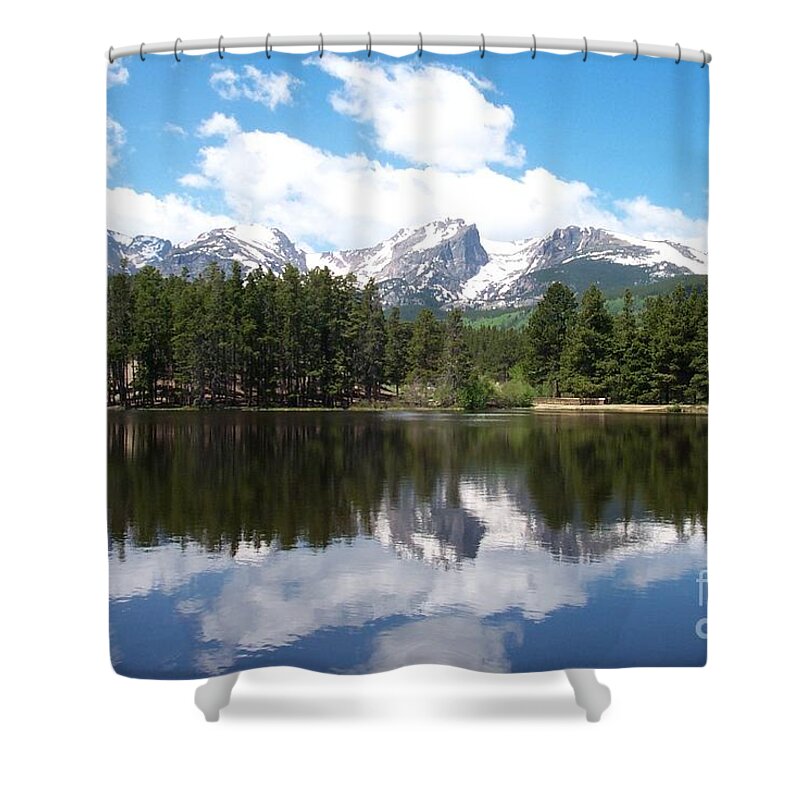 Sprague Lake Shower Curtain featuring the photograph Reflections of Sprague Lake by Dorrene BrownButterfield