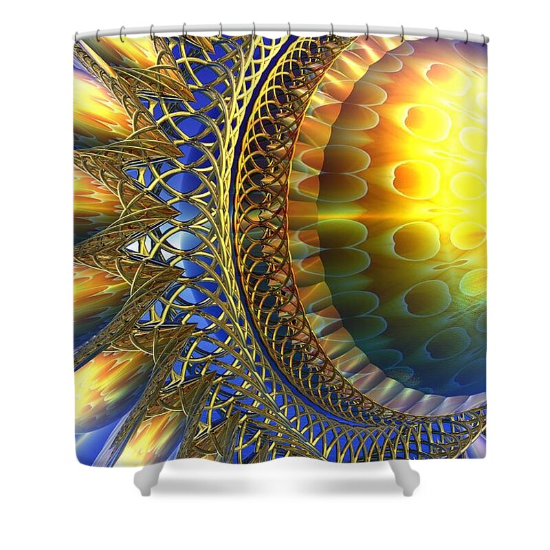 Bryce Shower Curtain featuring the digital art Reflections on the Day Just Beginning by Lyle Hatch