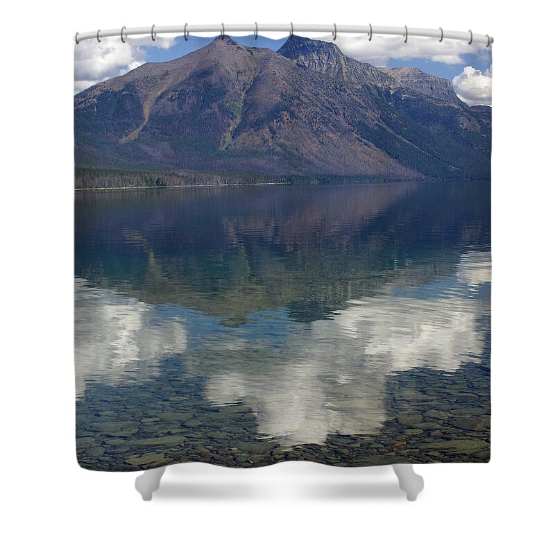 Lake Shower Curtain featuring the photograph Reflections on the Lake by Marty Koch