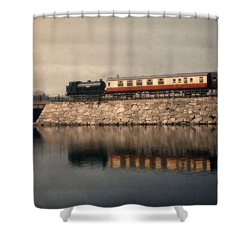 Trains Shower Curtain featuring the photograph Reflections by Richard Denyer