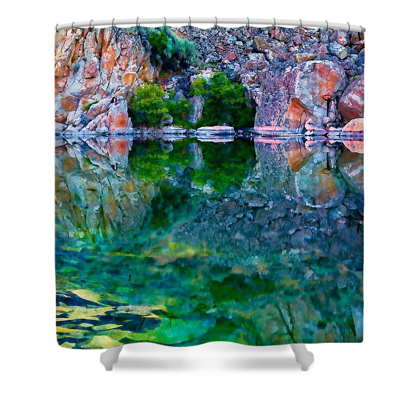 Reflective Pool Shower Curtain featuring the photograph Reflective Pool by Harold Coleman