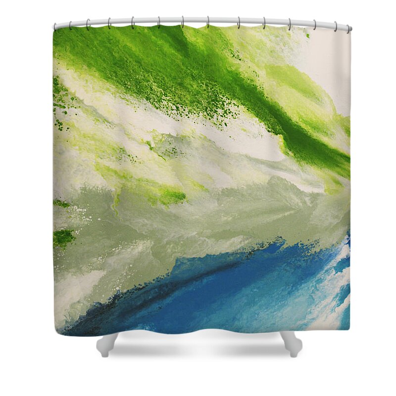 Water Shower Curtain featuring the painting Refresh by Linda Bailey