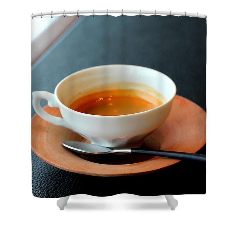 Relax Shower Curtain featuring the photograph Relaxing coffee time by Hon-yax Multiply LLC