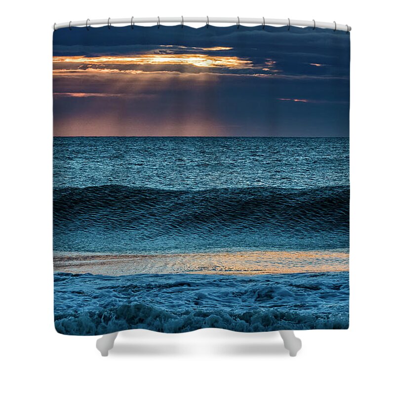 Sunrise Shower Curtain featuring the photograph Reluctant Sunrise by David Kay