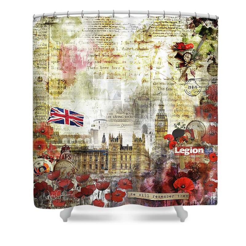 Popplies Shower Curtain featuring the digital art Remember by Nicky Jameson