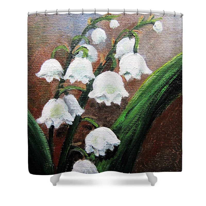  Flower Shower Curtain featuring the painting Remember The Scent by Vesna Martinjak