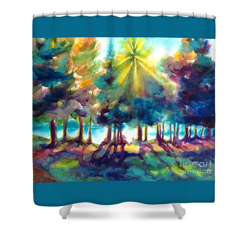Painting Shower Curtain featuring the painting Remember the Son by Kathy Braud