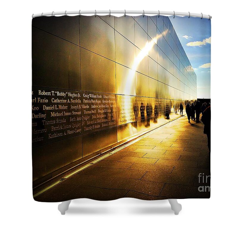 New Jersey Shower Curtain featuring the photograph Remembrance at Empty Sky by Eleanor Abramson