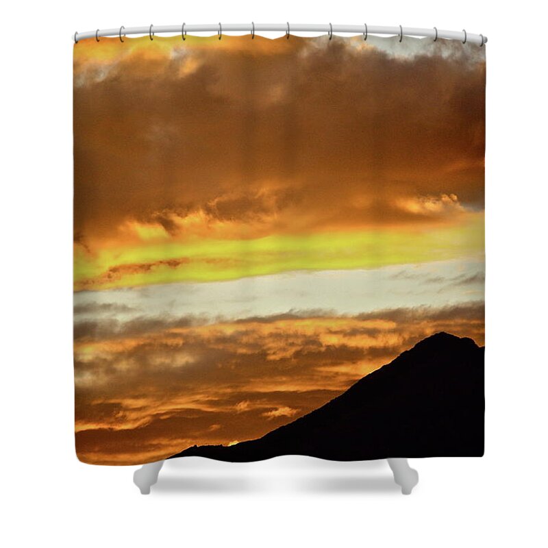 Sunset Shower Curtain featuring the photograph Reminds Me by Diana Hatcher