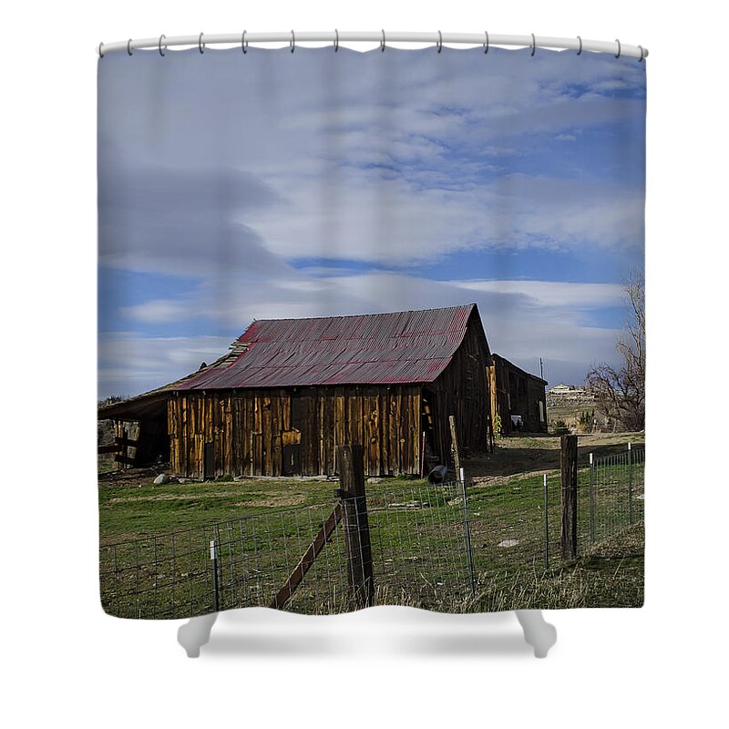 Reno Shower Curtain featuring the photograph Reno Barn 2 by Rick Mosher