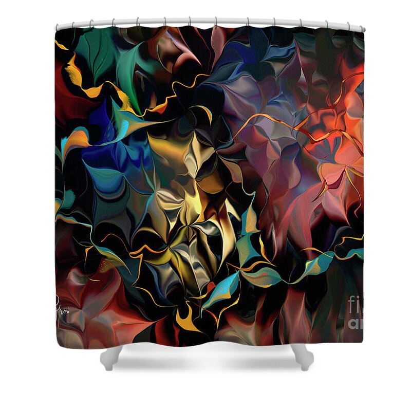 Report Shower Curtain featuring the digital art Report Of Our Feelings by Leo Symon