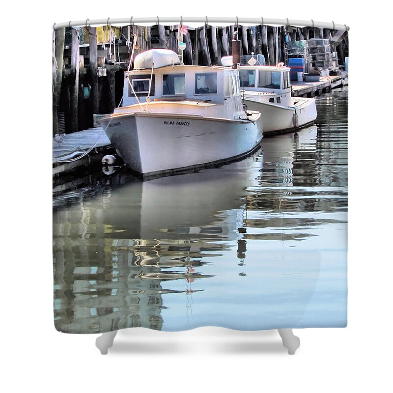 Lobster Boats Shower Curtain featuring the photograph Rest Time by Elizabeth Dow