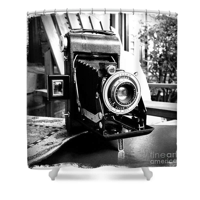 Vintage Shower Curtain featuring the photograph Retro Camera by Daniel Dempster