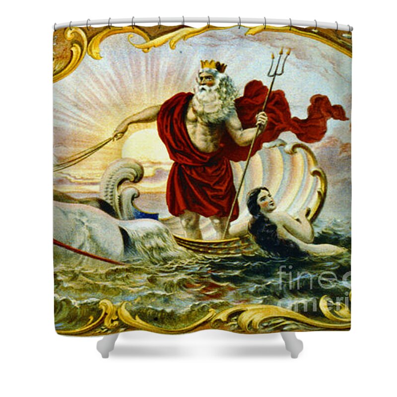 Retro Tobacco Label 1866 Shower Curtain featuring the photograph Retro Tobacco Label 1866 by Padre Art