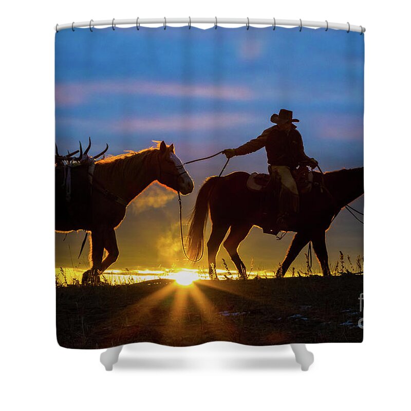 America Shower Curtain featuring the photograph Returning Home by Inge Johnsson