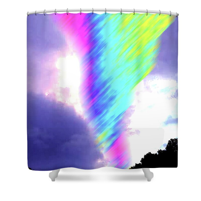 Reverse The Storm Shower Curtain featuring the digital art Reverse The Storm by Curtis Sikes