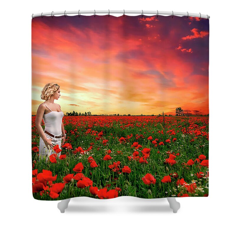 Kremsdorf Shower Curtain featuring the photograph Rhapsody In Red by Evelina Kremsdorf