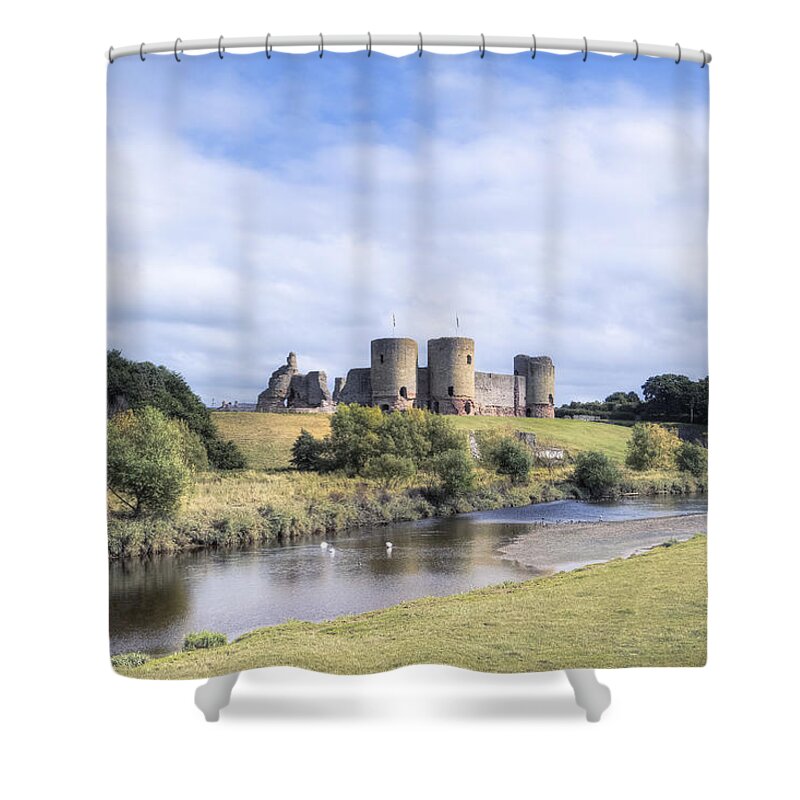 Rhuddlan Castle Shower Curtain featuring the photograph Rhuddlan Castle - Wales by Joana Kruse