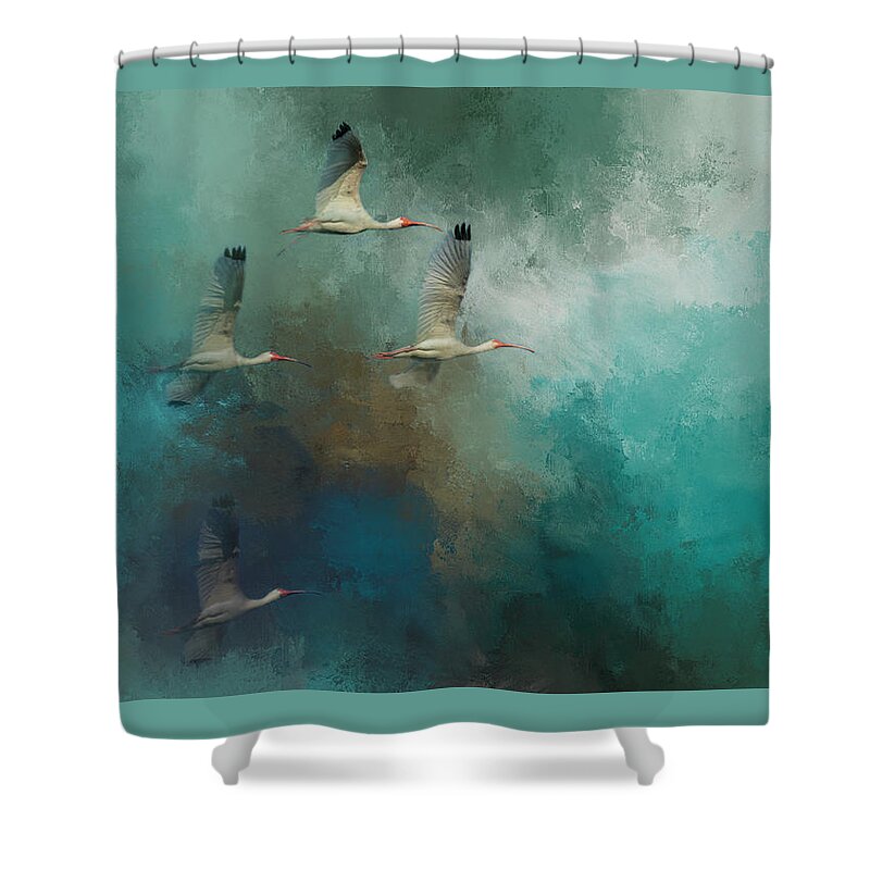 Birds Shower Curtain featuring the photograph Riding The Winds by Marvin Spates