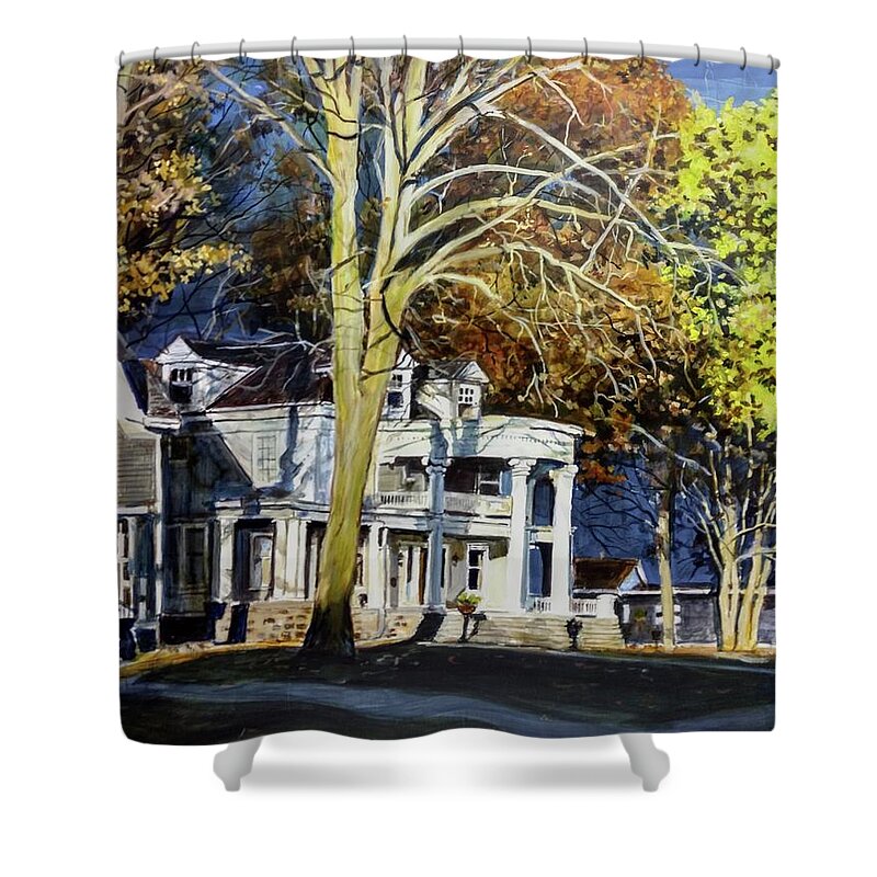 House Shower Curtain featuring the painting Rise Above The Storm by William Brody