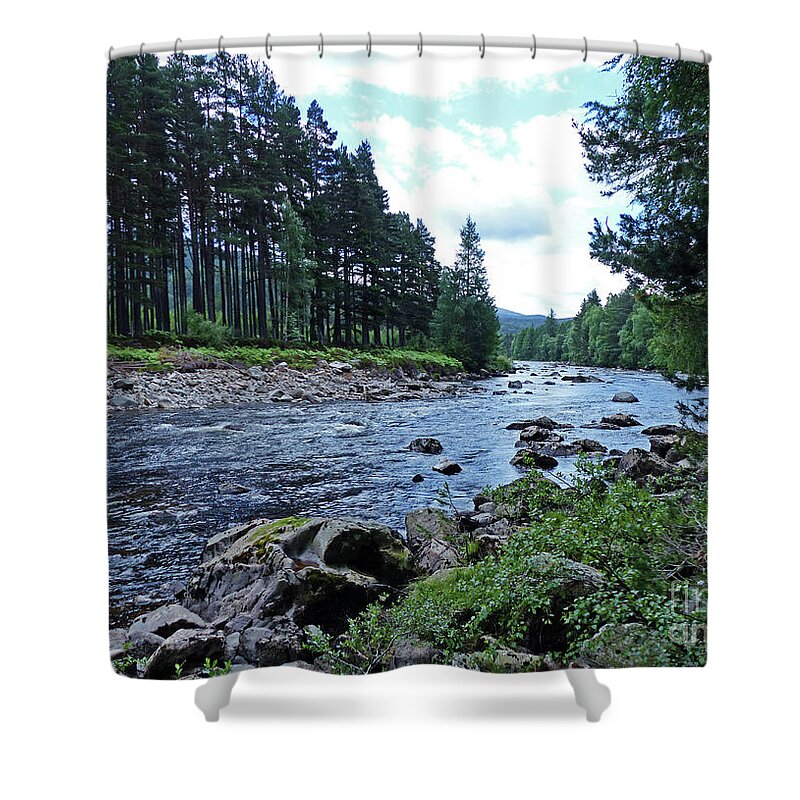 River Dee Shower Curtain featuring the photograph River Dee in Summer - Scotland by Phil Banks