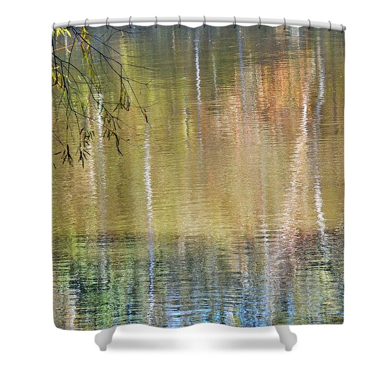 River Shower Curtain featuring the photograph River Mystique by Jan Gelders