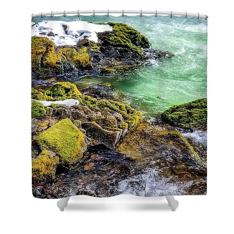 River Pool Shower Curtain featuring the photograph River Pool by David Millenheft
