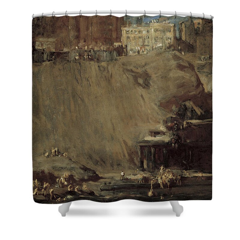 River Rats Shower Curtain featuring the photograph River Rats by George Bellows
