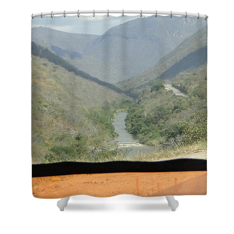 Landscape Shower Curtain featuring the photograph River by Samuel Mwaleni
