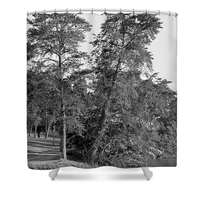 Landscape Shower Curtain featuring the photograph Riverbank by Todd Blanchard