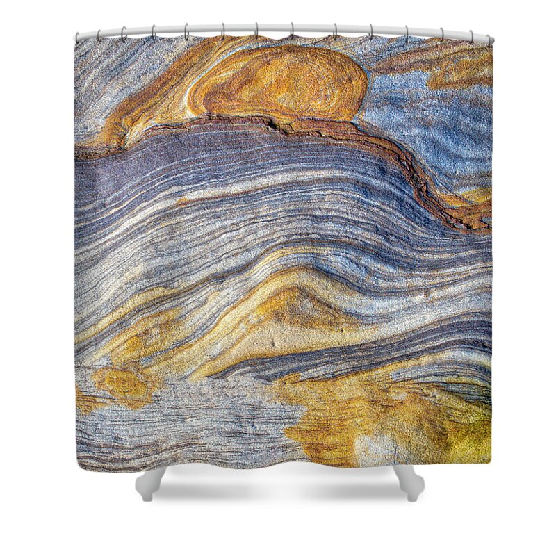 Sandstone Shower Curtain featuring the photograph Rivers of Stone by Tim Gainey