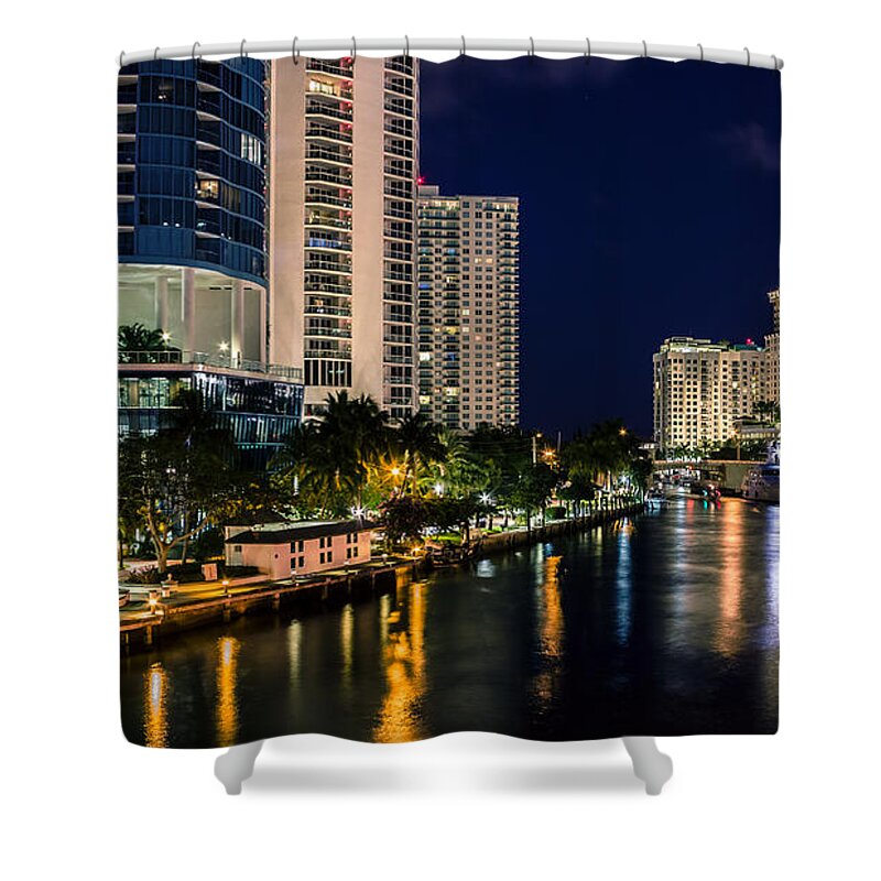American Shower Curtain featuring the photograph Riverwalk Park in Fort Lauderdale FL by Traveler's Pics