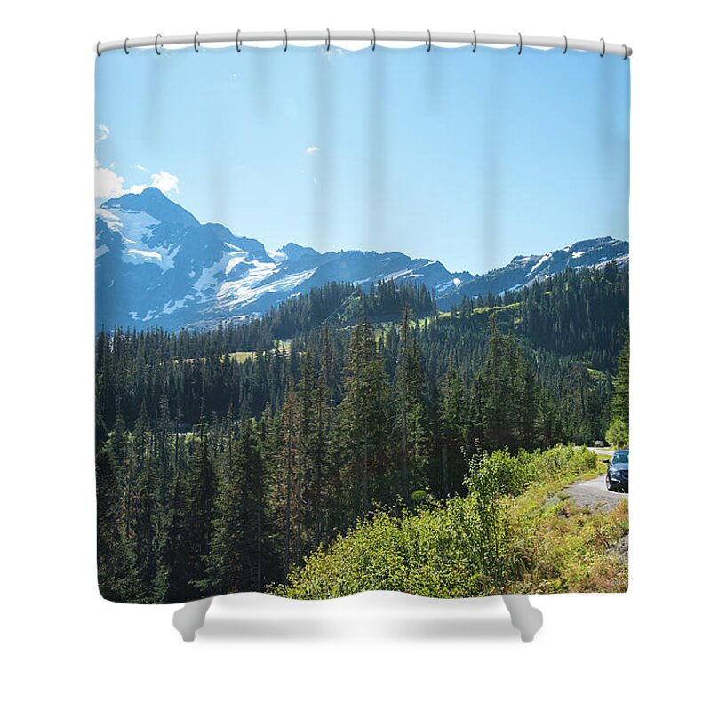 Mt Baker Shower Curtain featuring the photograph Road to Mt Baker by Tom Cochran
