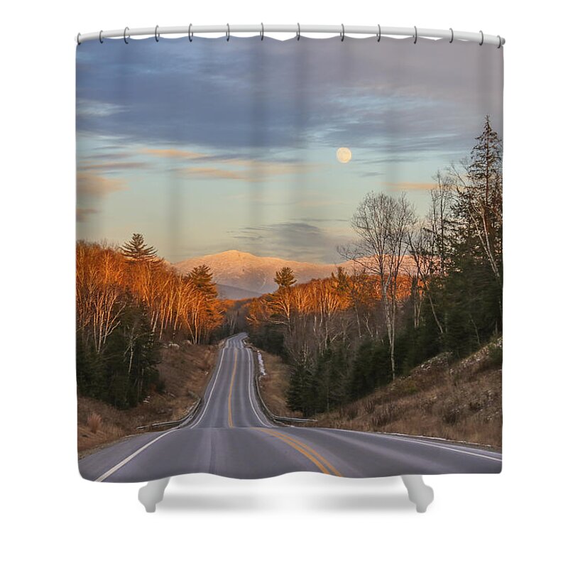 Road Shower Curtain featuring the photograph Road to the Moon by White Mountain Images