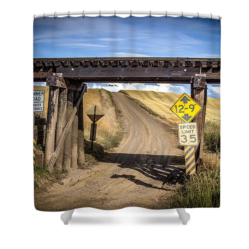 Country Shower Curtain featuring the photograph Summer Road by Brad Stinson