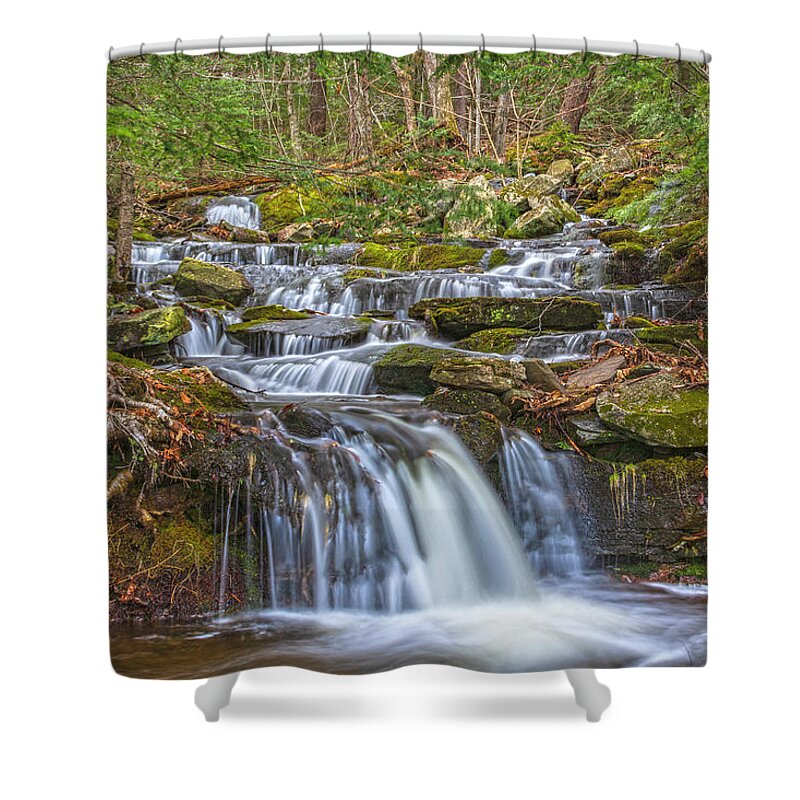Waterfalls Shower Curtain featuring the photograph Roadside Water Wonder by Angelo Marcialis