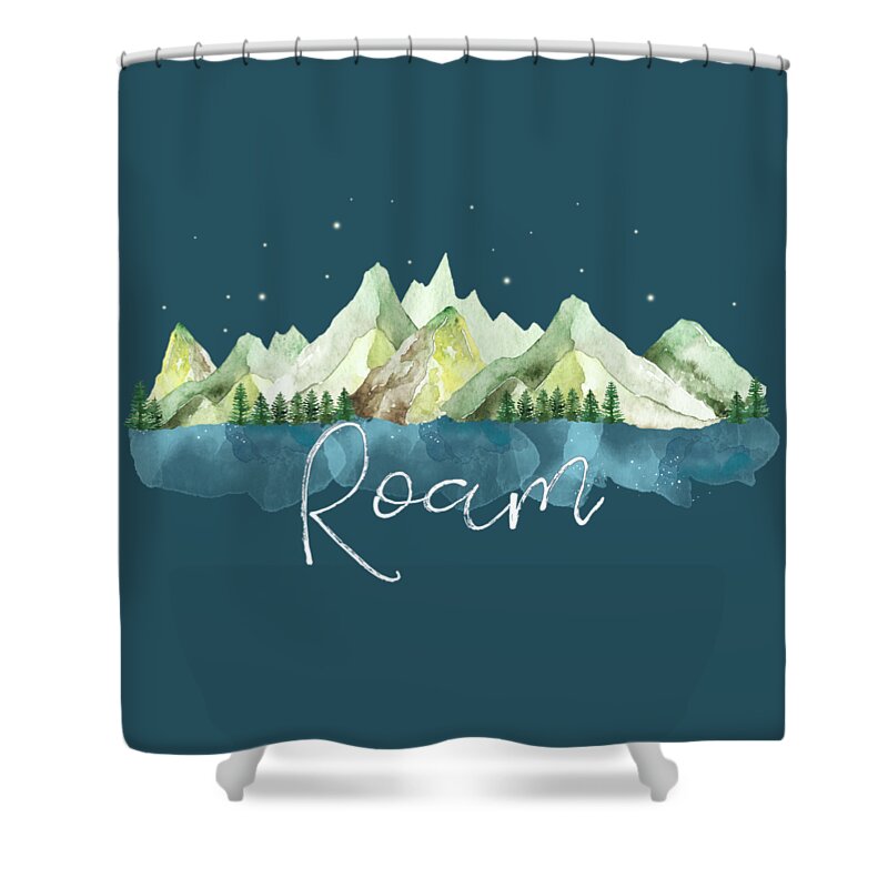 Roam Shower Curtain featuring the digital art Roam by Heather Applegate