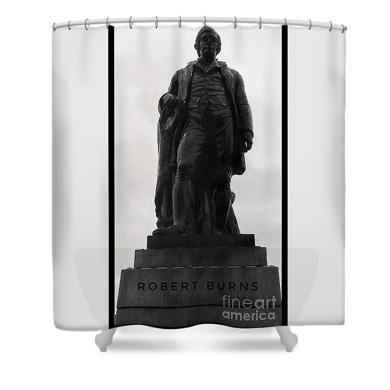 Robert Burns Shower Curtain featuring the photograph Robert Burns at George Square 2 by Joan-Violet Stretch