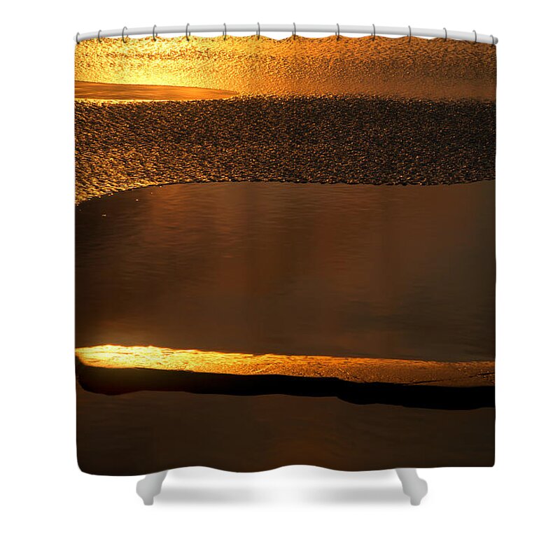 Winter Abstract Shower Curtain featuring the photograph Rock and Ice #2 by Irwin Barrett