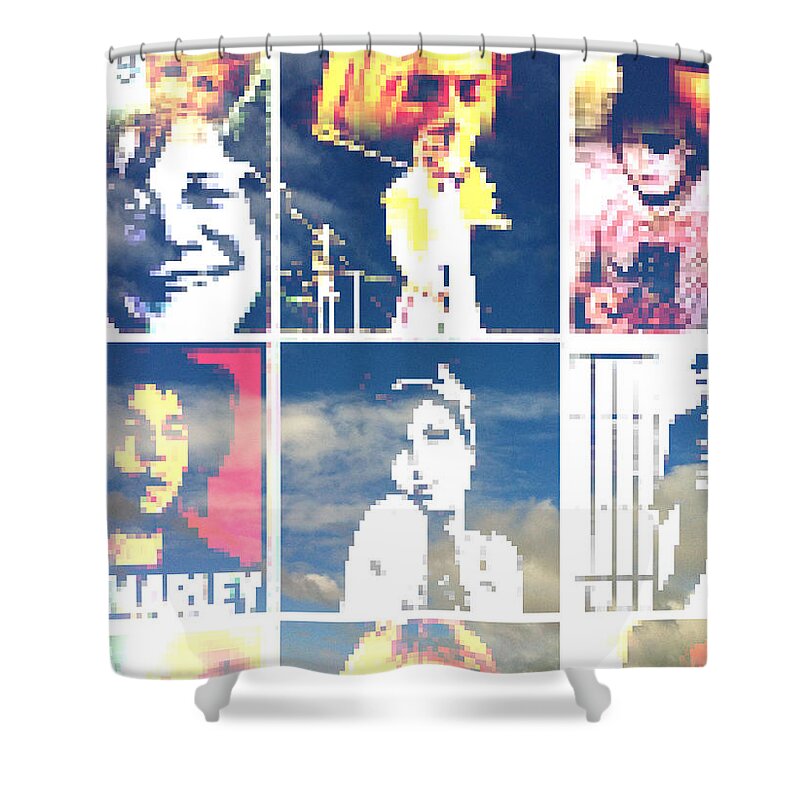 #abstracts #acrylic #artgallery # #artist #artnews # #artwork # #callforart #callforentries #colour #creative # #paint #painting #paintings #photograph #photography #photoshoot #photoshop #photoshopped Shower Curtain featuring the digital art Rock And Roll Heaven 3 by The Lovelock experience