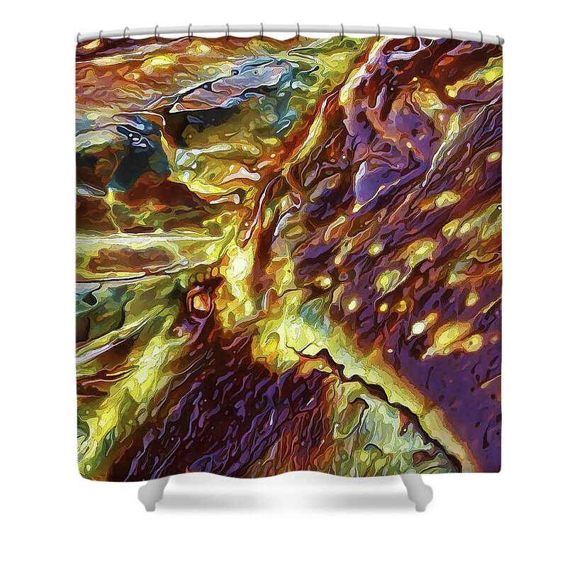 Nature Shower Curtain featuring the digital art Rock Art 28 by ABeautifulSky Photography by Bill Caldwell