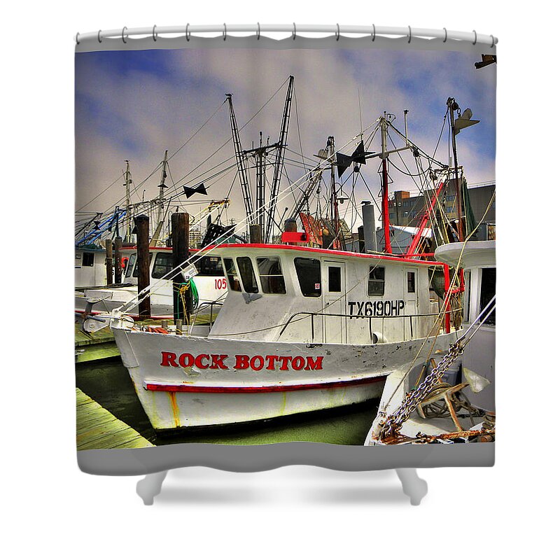Boat Shower Curtain featuring the photograph Rock Bottom by Savannah Gibbs
