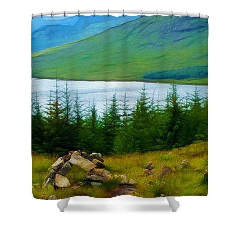 Rocks Shower Curtain featuring the photograph Rock Cairns in Scotland by Judi Bagwell