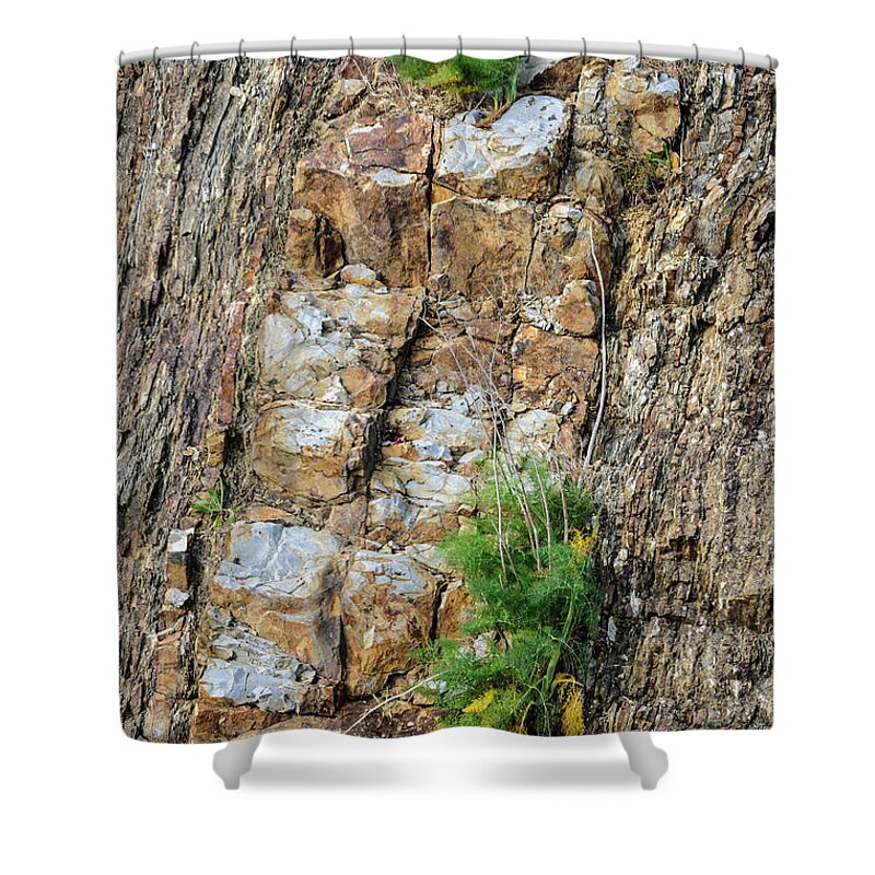 Australia Shower Curtain featuring the photograph Rock Cutting 2 by Werner Padarin