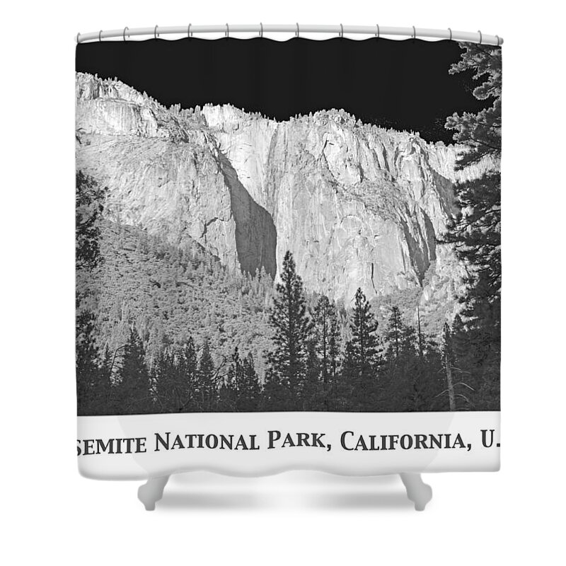Silhouettes Shower Curtain featuring the photograph Rock Formation Yosemite National Park California by A Macarthur Gurmankin